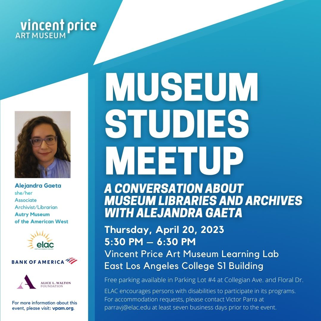 Museum Studies Meetup: A Conversation about Museum Libraries and Archives with Alejandra Gaeta